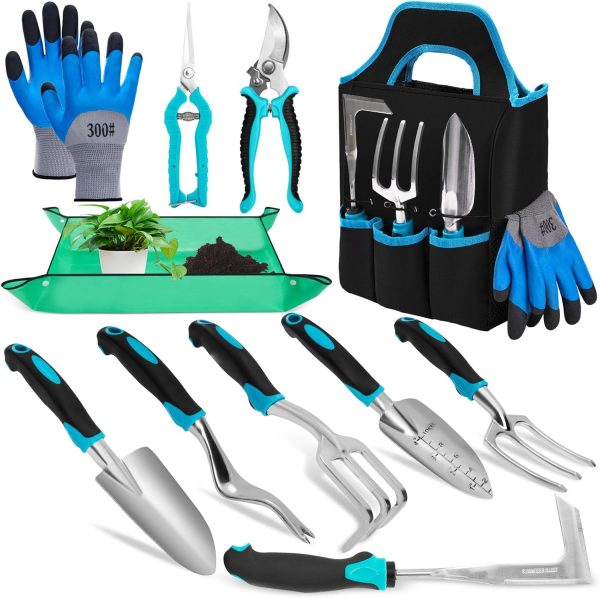 Set with Non Slip Rubber Grip 11 Piece Stainless Steel Tool Sets