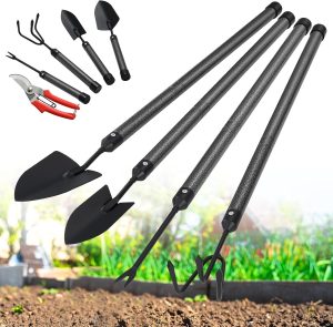 Set with Extended Long Handle 5 Pieces Stainless Steel Tool Kit Gifts