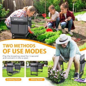 Kneeler and Seat Set 7-Piece Upgraded - Heavy Duty Bench & Stool