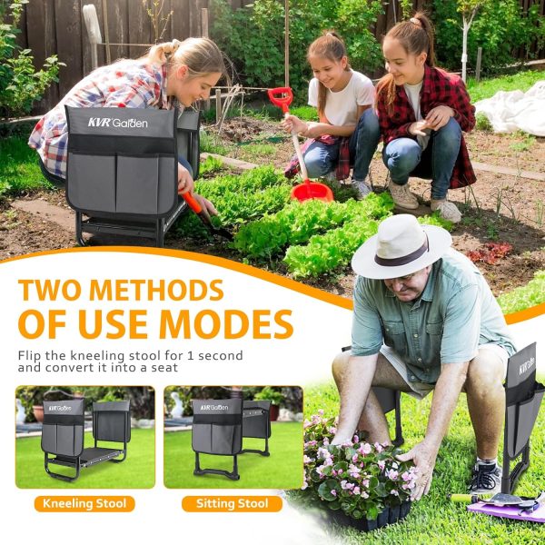 Kneeler and Seat Set 7-Piece Upgraded - Heavy Duty Bench & Stool